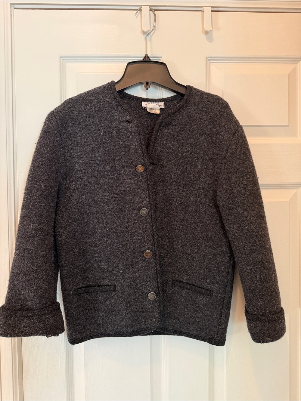 Jacadi Dark Gray Wool Knit Jacket